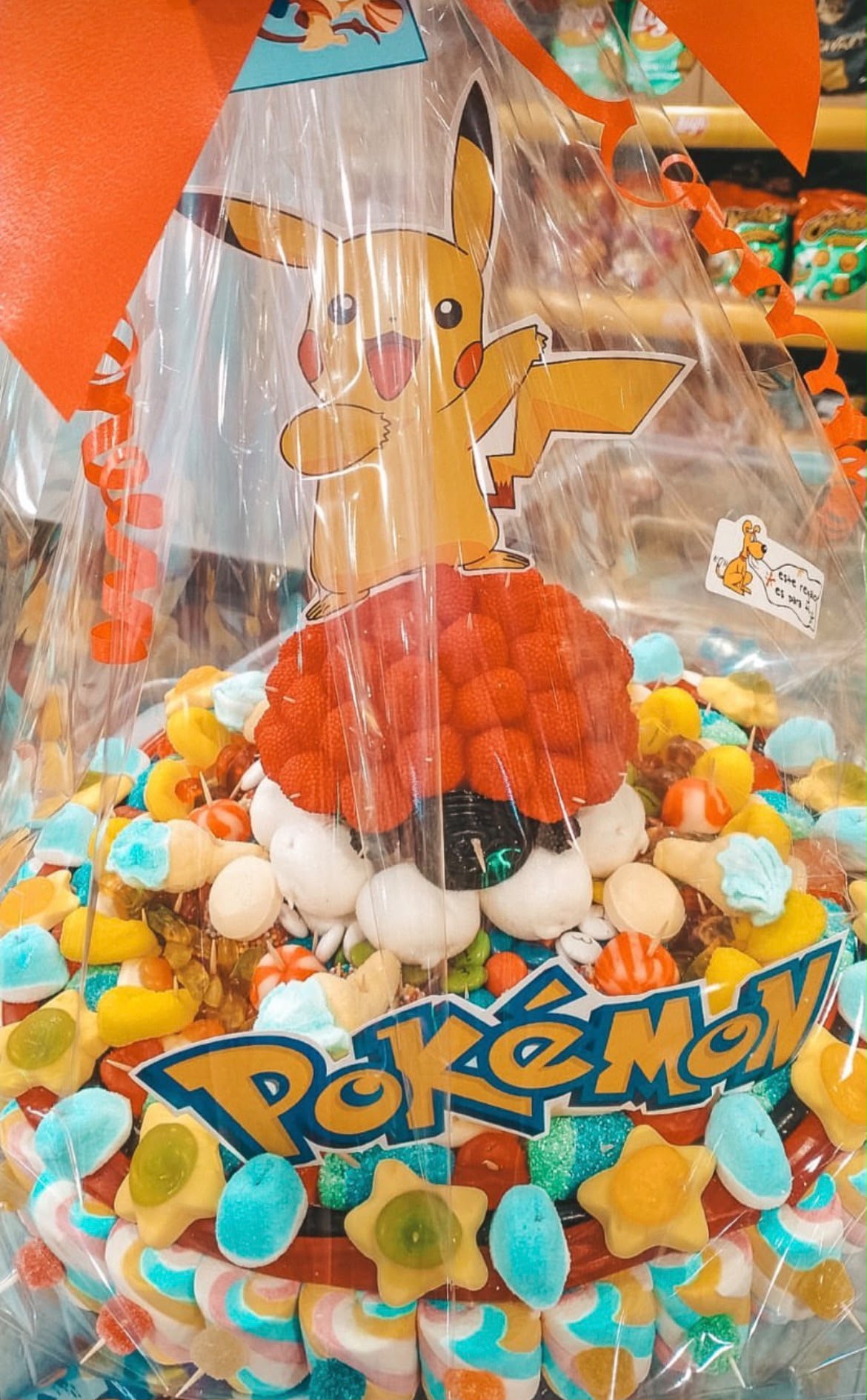 Tarta de golosinas temática Pokémon
